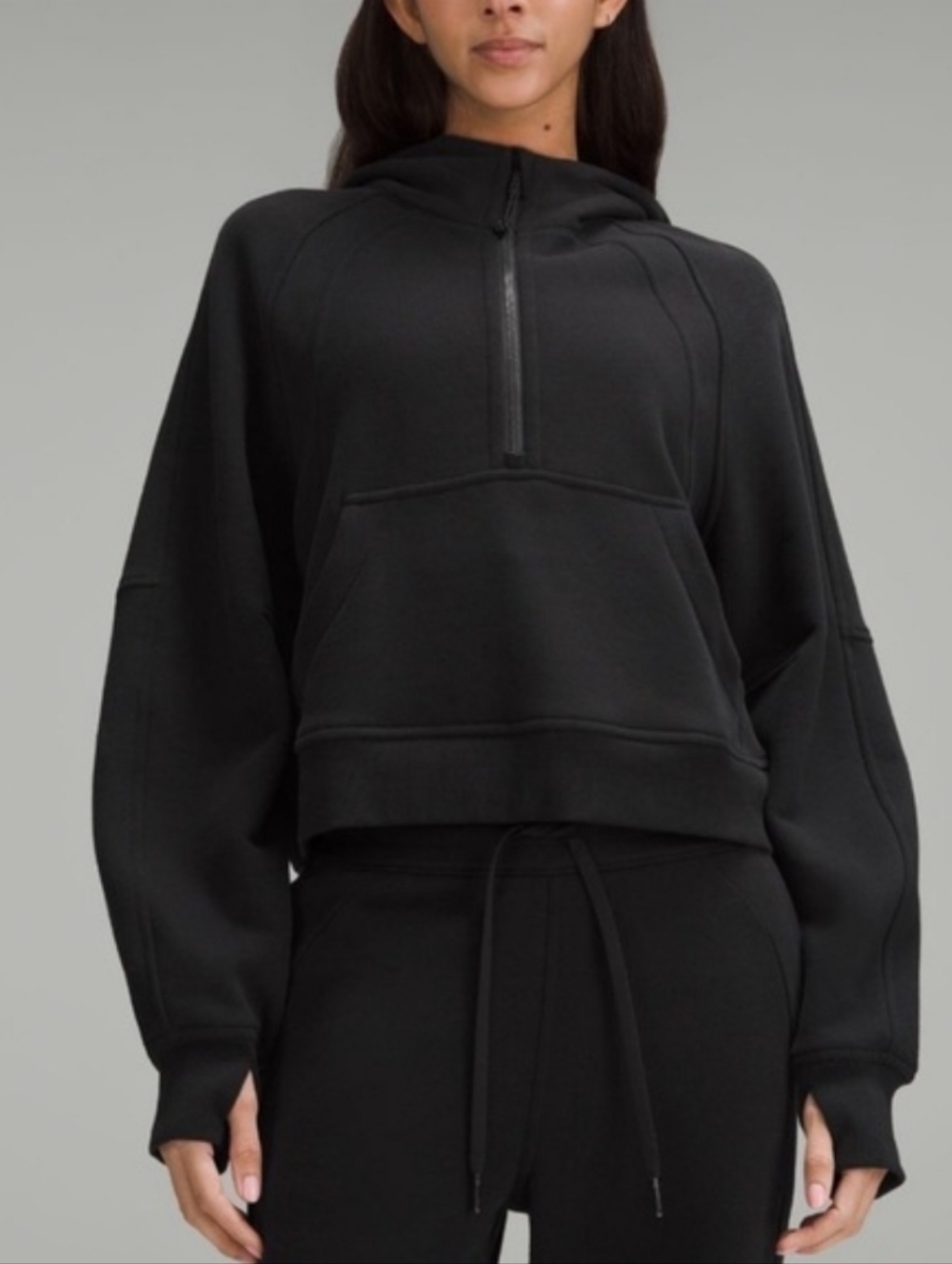 Lululemon Scuba Oversized Half-Zip Hoodie Black XS/S